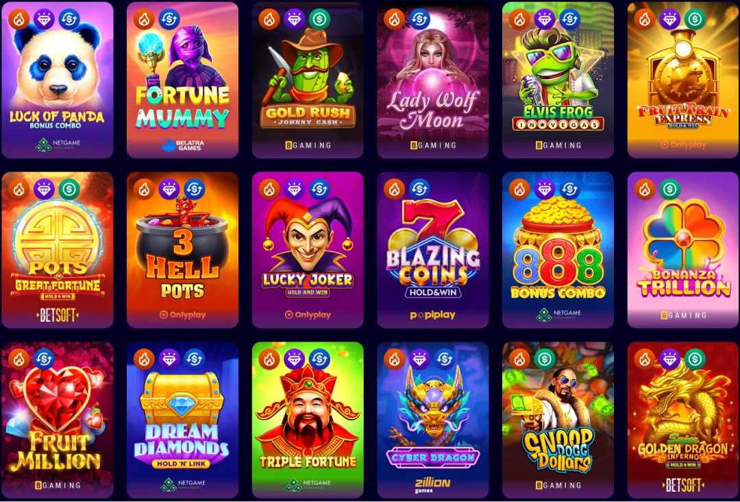 Charmius casino games